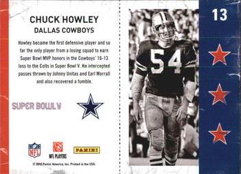 2010 Playoff Contenders - Super Bowl Ticket #13 Chuck Howley  Back