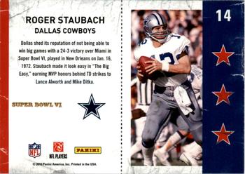 2010 Playoff Contenders - Super Bowl Ticket #14 Roger Staubach  Back