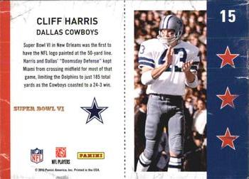 2010 Playoff Contenders - Super Bowl Ticket #15 Cliff Harris  Back