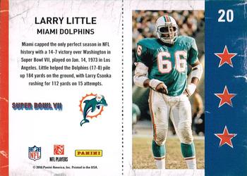 2010 Playoff Contenders - Super Bowl Ticket #20 Larry Little  Back
