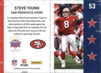 2010 Playoff Contenders - Super Bowl Ticket #53 Steve Young  Back
