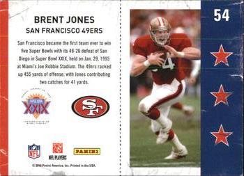 2010 Playoff Contenders - Super Bowl Ticket #54 Brent Jones  Back