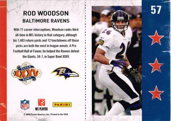 2010 Playoff Contenders - Super Bowl Ticket #57 Rod Woodson  Back