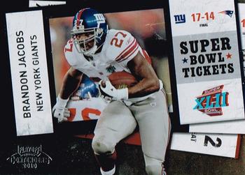 2010 Playoff Contenders - Super Bowl Ticket #70 Brandon Jacobs  Front
