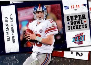 2010 Playoff Contenders - Super Bowl Ticket #69 Eli Manning  Front