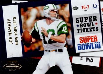 2010 Playoff Contenders - Super Bowl Ticket Gold #7 Joe Namath  Front