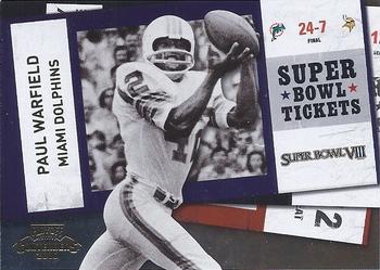 2010 Playoff Contenders - Super Bowl Ticket Gold #21 Paul Warfield  Front