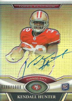 2011 Topps Platinum - Rookie Autographs #139 Kendall Hunter Front