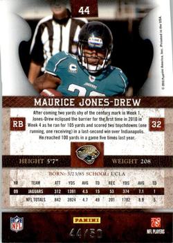 2010 Panini Plates & Patches - Gold #44 Maurice Jones-Drew  Back