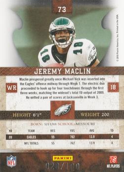 2010 Panini Plates & Patches - Silver #73 Jeremy Maclin  Back