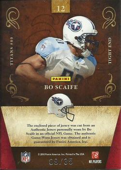 2010 Panini Plates & Patches - Team Supreme Materials #12 Bo Scaife Back