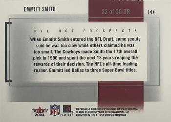 2004 Fleer Hot Prospects - Draft Rewind #22 DR Emmitt Smith Back