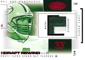 2004 Fleer Hot Prospects - Draft Rewind Jersey Patches Red Hot #DR/BF Brett Favre Front