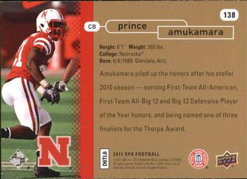 2011 SP Authentic #138 Prince Amukamara Back