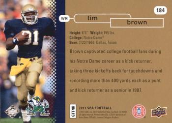 2011 SP Authentic #184 Tim Brown Back