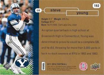 2011 SP Authentic #192 Steve Young Back