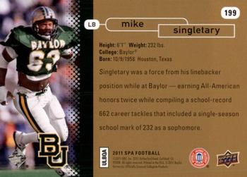 2011 SP Authentic #199 Mike Singletary Back