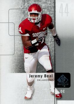 2011 SP Authentic #50 Jeremy Beal Front