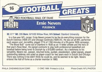 1989 Swell Greats #16 Ernie Nevers Back