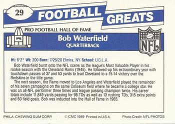 1989 Swell Greats #29 Bob Waterfield Back