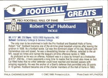 1989 Swell Greats #8 Robert Hubbard Back
