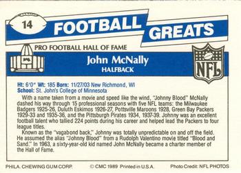 1989 Swell Greats #14 John McNally Back