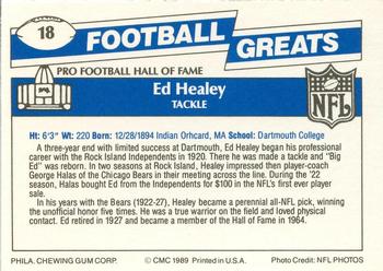 1989 Swell Greats #18 Ed Healey Back