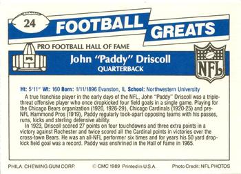 1989 Swell Greats #24 John Driscoll Back