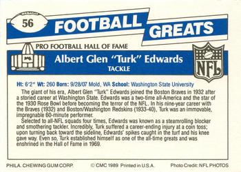 1989 Swell Greats #56 Albert Glen Edwards Back