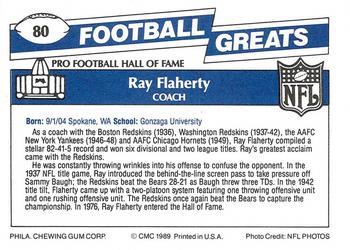1989 Swell Greats #80 Ray Flaherty Back