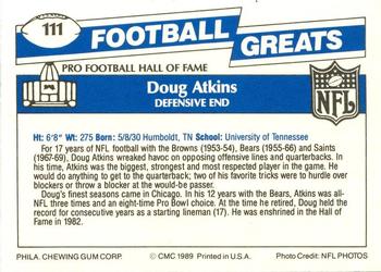 1989 Swell Greats #111 Doug Atkins Back