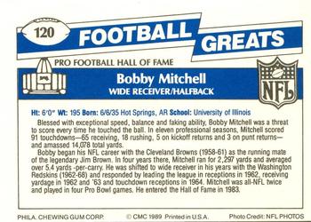 1989 Swell Greats #120 Bobby Mitchell Back