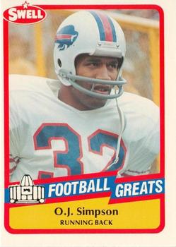 1989 Swell Greats #127 O.J. Simpson Front