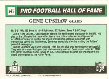 1990 Swell Greats #147 Gene Upshaw Back