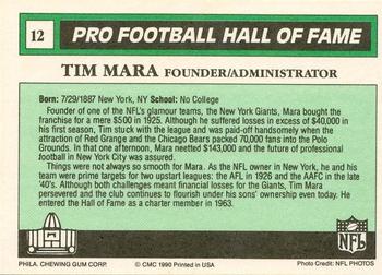 1990 Swell Greats #12 Tim Mara Back