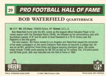 1990 Swell Greats #29 Bob Waterfield Back