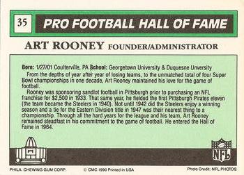 1990 Swell Greats #35 Art Rooney Back