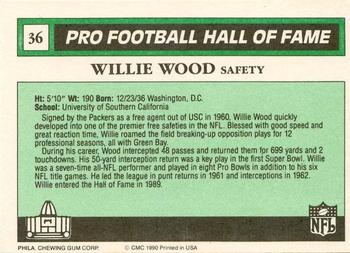 1990 Swell Greats #36 Willie Wood Back