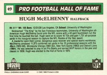 1990 Swell Greats #49 Hugh McElhenny Back