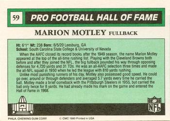 1990 Swell Greats #59 Marion Motley Back
