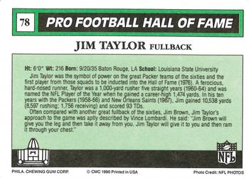 1990 Swell Greats #78 Jim Taylor Back