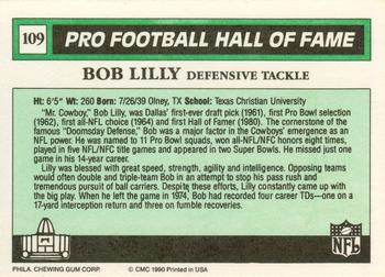 1990 Swell Greats #109 Bob Lilly Back