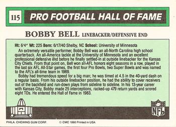 1990 Swell Greats #115 Bobby Bell Back