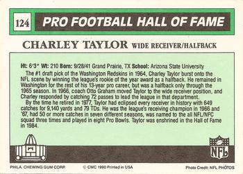 1990 Swell Greats #124 Charley Taylor Back