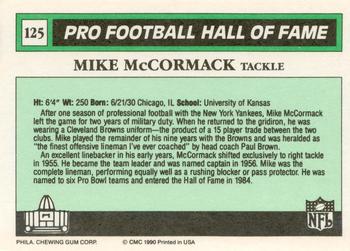 1990 Swell Greats #125 Mike McCormack Back
