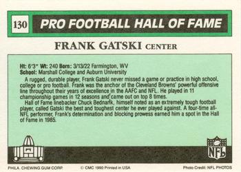 1990 Swell Greats #130 Frank Gatski Back