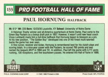 1990 Swell Greats #133 Paul Hornung Back