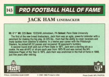 1990 Swell Greats #143 Jack Ham Back