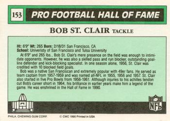 1990 Swell Greats #153 Bob St. Clair Back