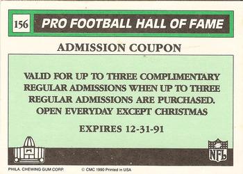 1990 Swell Greats #156 Admission Coupon Back